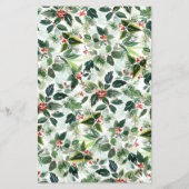 Winterberry Holly Greenery Bridal Brunch Einladung (Rückseite)