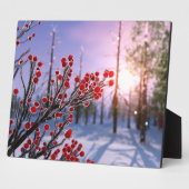 Winterberry in der Eisebene Fotoplatte (Seite)