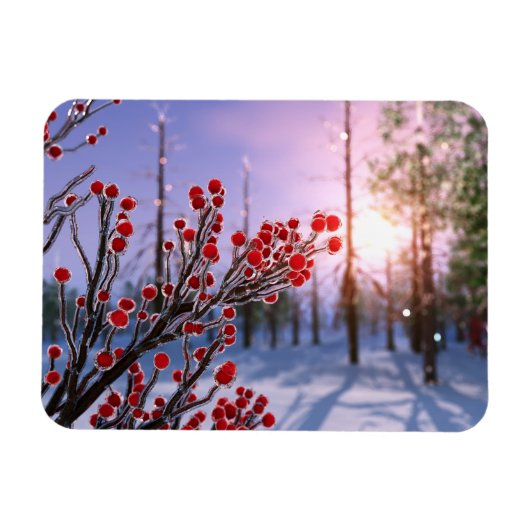 Winterberry in Ice Flexible Magnet (Horizontal)