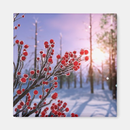 Winterberry in Ice Magnet (Vorne)