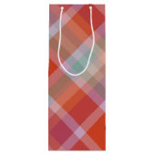 Winterberry-Karodeck Geschenktüte Für Weinflaschen (Rückseite)