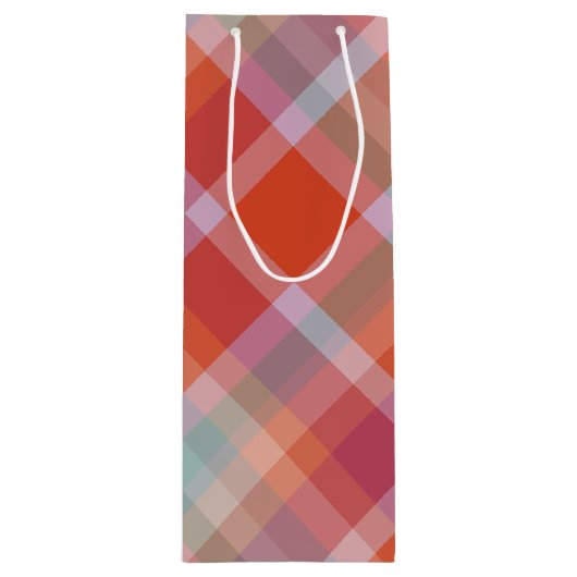 Winterberry-Karodeck Geschenktüte Für Weinflaschen (Vorderseite)