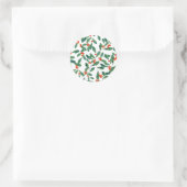Winterberry (Klassiker) Runder Aufkleber (Tasche)