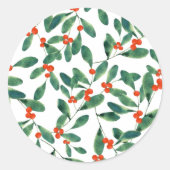 Winterberry (Klassiker) Runder Aufkleber (Vorderseite)