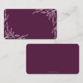 Winterberry Leaf Motif Erntedank Flat Platzkarte (Vorne/Hinten)