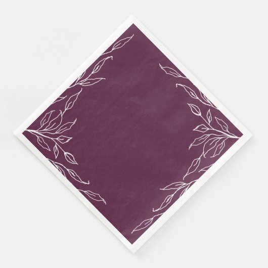 Winterberry Leaf Motif Erntedank Party Serviette (Ecke)