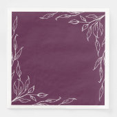 Winterberry Leaf Motif Erntedank Party Serviette (Vorderseite)