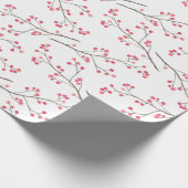 Winterberry-Niederlassungs-roter Geschenkpapier (Ecke)