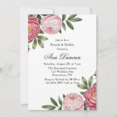 Winterberry Primrose Blumenbrunch & Bubbly Einladung (Vorderseite)