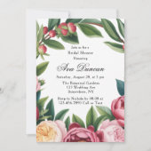 Winterberry Primrose Floral Brautparty Einladung (Vorderseite)
