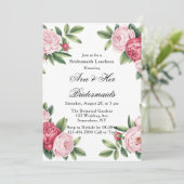 Winterberry Primrose Floral Bridemaid Luncheon Einladung (Stehend Vorderseite)