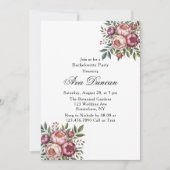Winterberry Primrose Floral Junggeselinnen-Abschie Einladung (Vorderseite)