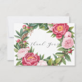 Winterberry Primrose Floral Wedding Dankeskarte (Vorderseite)