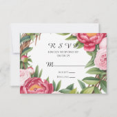 Winterberry Primrose Floral Wedding RSVP Karte (Vorderseite)