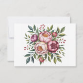 Winterberry Primrose Floral Wedding RSVP Karte (Rückseite)
