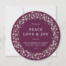 Winterberry Round Sparkling Lights Liebe+Joy Feiertagskarte