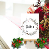 Winterberry Rustic Boho Seekarte Tischnummer