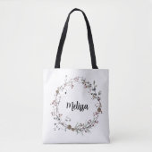 Winterberry rustic boho wildflowers bloom tasche (Vorderseite)
