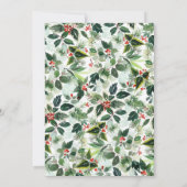 Winterberry und Holly Greenery Baby Brunch Einladung (Rückseite)