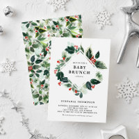 Winterberry und Holly Greenery Baby Brunch