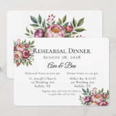 Winterberry und Primrose Probe Dinner Einladung (Vorne/Hinten)