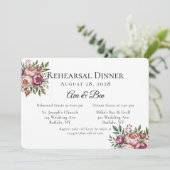 Winterberry und Primrose Probe Dinner Einladung (Stehend Vorderseite)