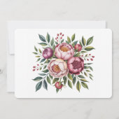 Winterberry und Primrose Probe Dinner Einladung (Rückseite)