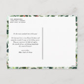 Winterberry und Variegated Blätter Foto Weihnachte Feiertagspostkarte (Rückseite)