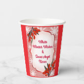 Winterberry White Winter wünscht Snow Angel Kisses Pappbecher (Rückseite)