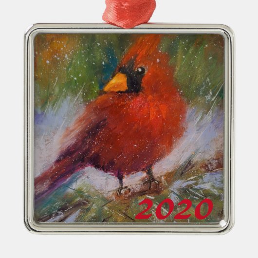 WinterBesucher 3 Keramiken Ornament (Vorne)