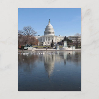 Winterbild der US-Hauptstadt Gebäude Postkarte