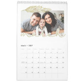 Winterblattseite Single Kalender, Mittel Kalender (Mär 2027)