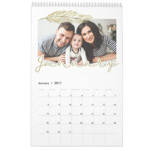 Winterblattseite Single Kalender, Mittel Kalender