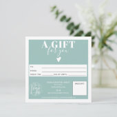 Winterblau, modernes Quadratgeschenk-Logo (Stehend Vorderseite)