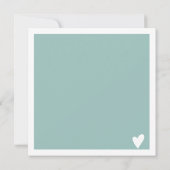 Winterblau, modernes Quadratgeschenk-Logo (Rückseite)