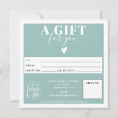 Winterblau, modernes Quadratgeschenk-Logo (Vorderseite)