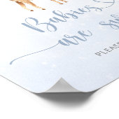 Winterblau-oh-Hirsche Kinder sind süß Poster (Ecke)