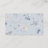 Winterblau Silberhirsche wie groß ist Mama-Bauch Begleitkarte (Rückseite)