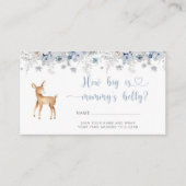 Winterblau Silberhirsche wie groß ist Mama-Bauch Begleitkarte (Vorderseite)