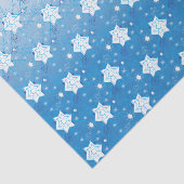 Winterblau-weiß-Schneeflocken-Muster Seidenpapier (Ausschnitt)