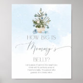 Winterblau wie groß das Bauchspiel der Mama ist Poster (Vorne)