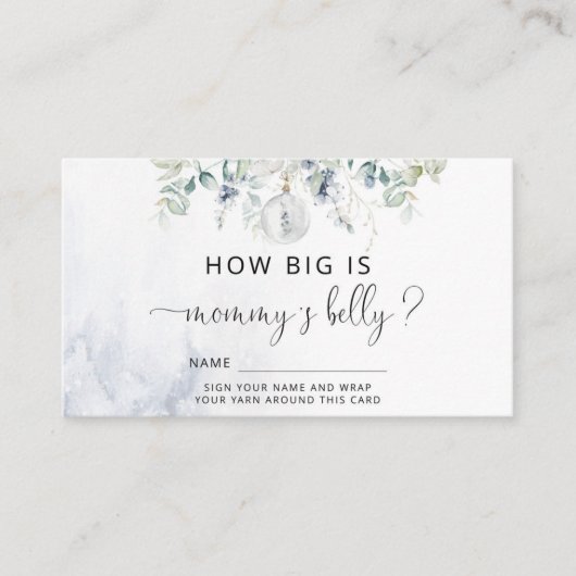 Winterblau wie groß ist der Bauch der Mama Begleitkarte (Vorderseite)
