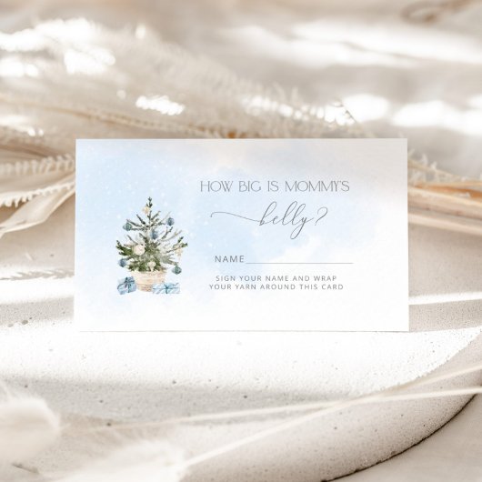 Winterblau wie groß ist der Bauch der Mama Begleitkarte