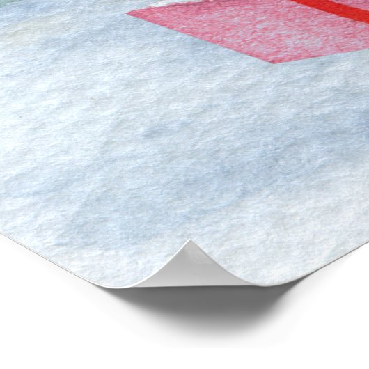 Winterblaue Babydusche Poster (Ecke)