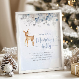 Winterblaue Hirsche wie groß ist das Bauchspiel de Poster