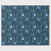 Winterblaue Jay Geschenkpapier (Flach)