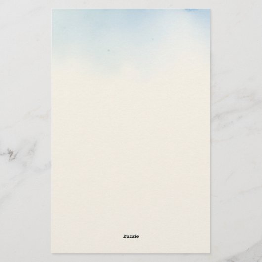 Winterblaue Kiefern gesäumt Briefpapier (Rückseite)