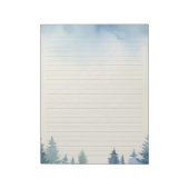 Winterblaue Kiefernbäume mit Notizblock (Rotiert)
