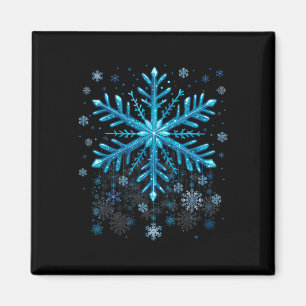 Winterblaue Schneeflocke Weihnachten Xmas Kostüme Magnet