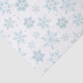 Winterblaue Schneeflocken Geschenkpapier Seidenpapier (Detail)